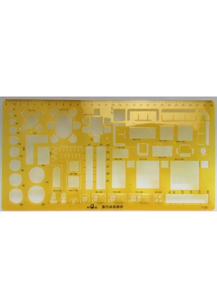 No.16 Tarzı Çizim Şablonu Cetvel Daire Çizim Şablonu Çok Sayıda Çember Içeriyor Çeşitli Çizim Şablonları Mimarlar (Yurt Dışından)