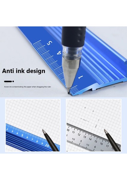 200MM Tarzı Kaymaz Alüminyum Alaşımlı Çizim Cetvel Birbirine Kalibrasyon Ölçeği Cetvel Çizim Araçları Mimar Ölçekli Cetvel (Yurt Dışından) modelleri
