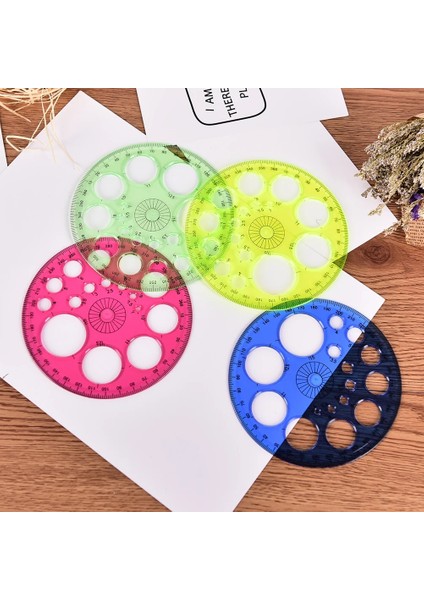 1 Adet Ayak Çapı 11.5c Derece Dairesel Yüksek Dereceli Patchwork Cetvel Isteğe Bağlı Dört Renkli Kırtasiye Kuralları Çocuklar Için Hediye (Yurt Dışından) fırsatları