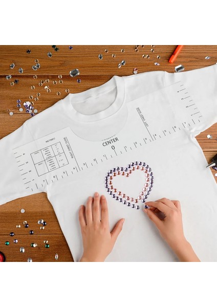 C Stili T-Shirt Hizalama Cetveli Yol Gösterici Tshirt Tasarım Cetveller Rehberi Boyut Tablosu Dıy Çizim Şablonu El Sanatları Aracı Çizim Malzemeleri (Yurt Dışından) modelleri