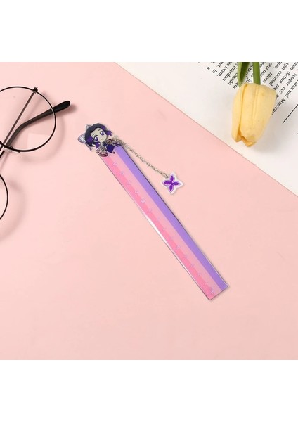 OSS21868DS7 Stili Anime Demon Slayer: Kimetsu Hiçbir Yaiba Ölçme Cetvel Kamado Tanjirou Cosplay Ölçek Öğrencileri Karikatür Ölçü Düz Cetvel Hediye (Yurt Dışından) modelleri