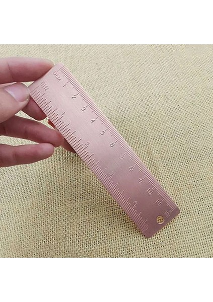 12CM Kırmızı Bakır Tarzı 15CM 18CM 20CM Pirinç Düz Cetvel Metal Boyama Araçları Chancery Geometrik Metal Çizim Kiti Imi Kırtasiye (Yurt Dışından)
