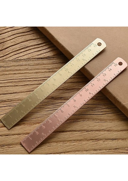 12CM Kırmızı Bakır Tarzı 15CM 18CM 20CM Pirinç Düz Cetvel Metal Boyama Araçları Chancery Geometrik Metal Çizim Kiti Imi Kırtasiye (Yurt Dışından)