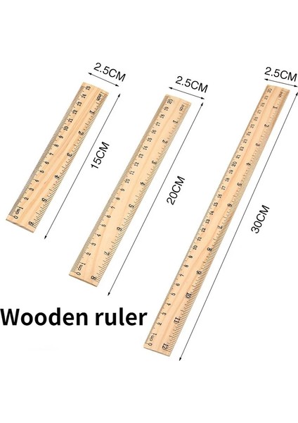 30CM Tarzı cm Ahşap Düz Cetveller Çizim Aracı Masa Aksesuarları Öğrenci Öğretmen Kırtasiye Okul Ofis Malzemeleri (Yurt Dışından) fiyatları
