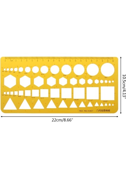 5AC1100491 Stili K Rercles Kareler Üçgen Geometrik Şablon Cetvel Stencil Ölçme Aracı W8ED (Yurt Dışından) fırsatları