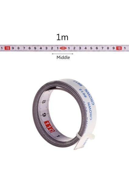 5m Tarzı Gönye Testere Parça Mezura Kendinden Yapışkanlı Destekli Metrik Çelik Cetvel M (Yurt Dışından)