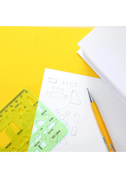 Yeşil Stil Cetveller Mimar Çok Amaçlı Çizim Şablonu Set Ev Planı Iç Tasarım ve Mobilya Çizim Aracı Cetvel H-Best (Yurt Dışından) modelleri