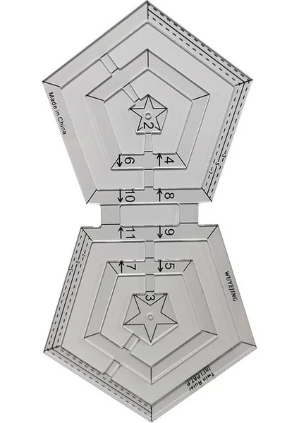 Beş Taraflı Cetvel Stili Patchwork Aracı Komple Stil Kapitone Araçları Kapitone Cetvel Okul Kırtasiye Malzemeleri Terzi A4 A3 Istediğiniz Gibi Kesme Matı (Yurt Dışından)