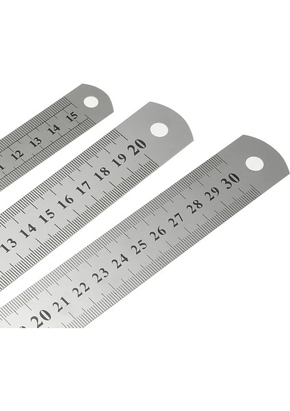 50CM Tarzı Mcmcmcm Çift Taraflı Ölçek Paslanmaz Çelik Düz Cetvel Ölçme Aracı Okul Ofis Malzemeleri (Yurt Dışından)