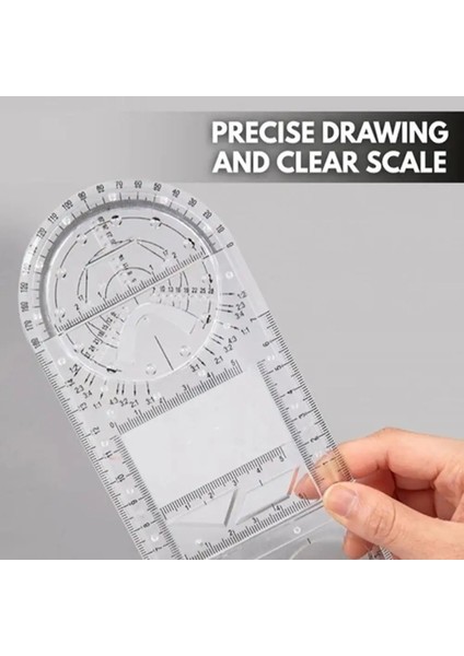 Yeoolw Şeffaf Stil Çok Fonksiyonlu Geometrik Cetvel Geometrik Çizim Şablonu Aktif Çizim Cetvel Için Ölçme Aracı Okul Ofis Tedarik Cetvel (Yurt Dışından) fiyatları