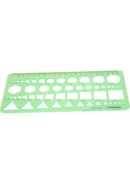 Yeşil Plastik Daireler Kareler Altıgenler Geometrik Şablon Cetvel (Yurt Dışından) fırsatları
