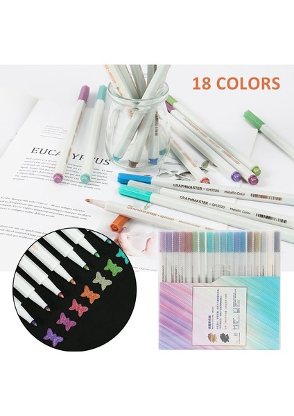 18 Adet Akrilik Boya Kalemleri Premium Akrilik Kalemler Işaretleyici Dıy Yazma Taşları Cam Karalama Defteri Tebrik Kartları Hediyeler Eğitim Sationery (Yurt Dışından)