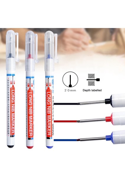 1 Adet Mavi Stil Uzun Kafa Işaretleyiciler Banyo Ağaç Işleme Dekorasyon Çok Amaçlı Derin Delik Işaretleyici Kalemler Sanat Okulu Boyama Çizim Malzemeleri (Yurt Dışından) fırsatları