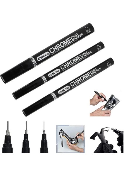Gümüş Ayna -1mm Tarzı Krom Gümüş Işaretleyici Dıy Boya Işaretleyici Ayna Sıvı Krom Kaplama Metalik Su Uv Dayanıklı Malzemeleri Craftwork Kalem Aksesuarları (Yurt Dışından) fiyatları