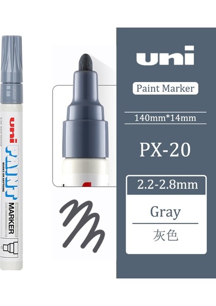 Gri Tarzı 2019 Uni Mitsubeces Px-20 Boya Marker Yazma Kalem Lastik Kalem Ince Ucu Japonya Seçmek Için 15 Renk (Yurt Dışından)