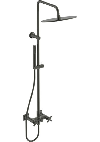BD158A5 Joy Neo Cross Duş Sistemi Aplike Duş Bataryası Dahil Manyetik Gri