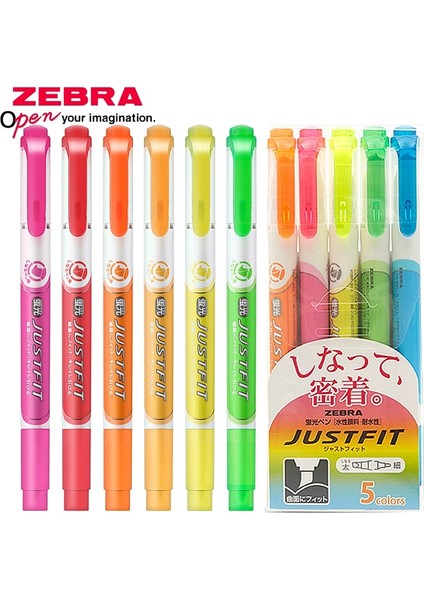 Stil Karışımı Japonya Zebra Renkli Fosforlu Kalem WKT17 Yumuşak Uçlu Işaretleyici ile Çift Kafalı Eğik Uçlu Kalem Öğrenci (Yurt Dışından) fiyatları