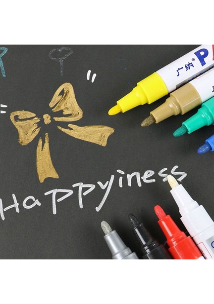 Pembe Tarzı Renkler Su Geçirmez Araba Lastiği Lastik Sırtı Kauçuk Metal Kalıcı Boya Marker Kalem Sabit Boyama Malzemeleri (Yurt Dışından) modelleri