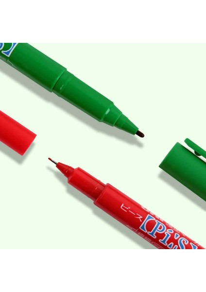 Kırmızı Stil 4 Adet Japan Unı Işaretleme Kalemi PA-121T Çift Başlı Yağ ve Solmayan Işaretleme Kalemi Kırmızı, Mavi ve Siyah (Yurt Dışından) indirimleri