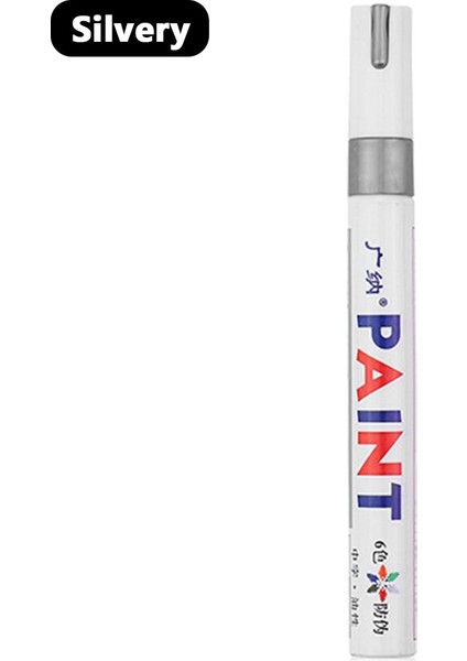 Gümüş Tarzı Renkler Renkli Işaretleyici Su Geçirmez Kalıcı Beyaz Işaretleyiciler Lastik Sırtı Kauçuk Kumaş Boya Metal Yüz Toyo Boya Marker Kalem (Yurt Dışından)