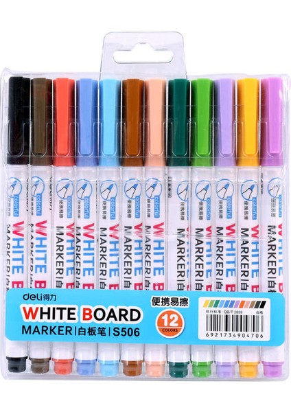 12 Renk Set Stili 12 Colorsset Beyaz Tahta Kalem Beyaz Tahta Cam Çocuklar Için Silinebilir Işaretleyici Kalem Çizim Ofis Toplantı Okul Öğretmeni (Yurt Dışından)