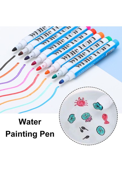 8 Adet Tarzı Su Boyama Kalemi Yüzer Kalem Doodle Kalem Beyaz Tahta Işaretleyiciler Su Çizim Erken Eğitim Oyuncaklar Büyülü Çocuklar Montessori Hediye (Yurt Dışından) fiyatları