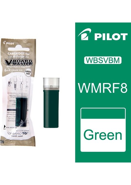 Yeşil Stil Pilot Beyaz Tahta Marker Için Pilot Mürekkep Kartuşu (Board Master) Dolum Yazma Malzemeleri Wbs-Vbm Japan Imported (Yurt Dışından)