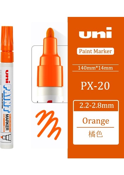 Turuncu 1 Adet Tarzı Uni Renkli Sanat Marker Kalem Boya Işaretleyici Okul Kırtasiye Ofis Malzemeleri Işaretleme Kalemi Kalıcı Boya Sanat Işaretleme Kalemleri Px-20 (Yurt Dışından)