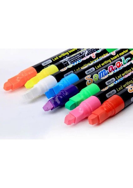 New8 Renk Fosforlu Floresan Sıvı Tebeşir Işaretleyici Neon Kalem LED Yazı Tahtası Karatahta Cam Boyama Grafiti Ofis (Yurt Dışından) fırsatları