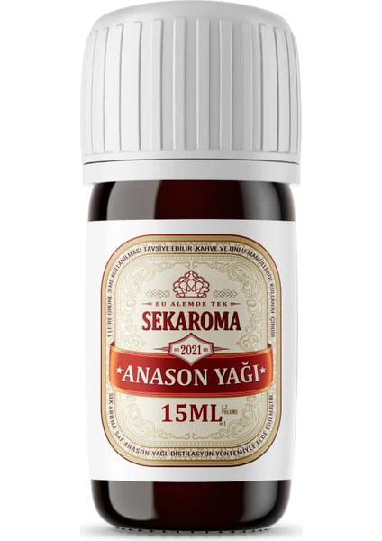 Sek Aroma Anason Yağı 15 ml (5 Lt Uyumlu)+Test Kiti Hediyeli