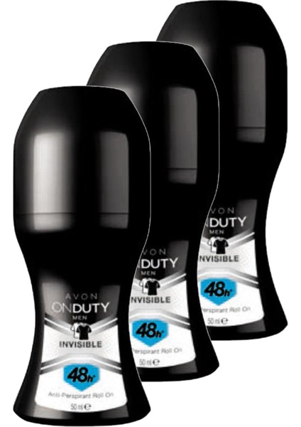 Onduty Invisible Erkek Rollon 50 Ml. Üçlü Set