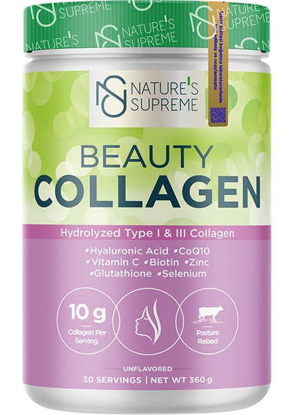 Beauty Collagen Powder 360 gr Aromasız