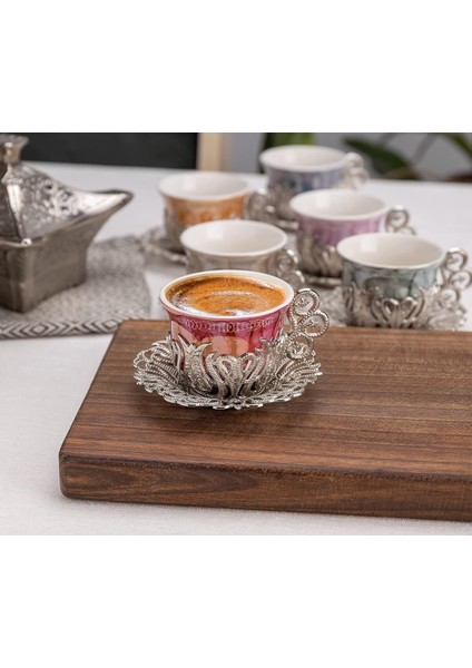 Türk Kahvesi Sunum Seti Metal Kahve Fincan Takımı Kahve Fincanı Kahvesi Espresso Fincanı Porselen fiyatları
