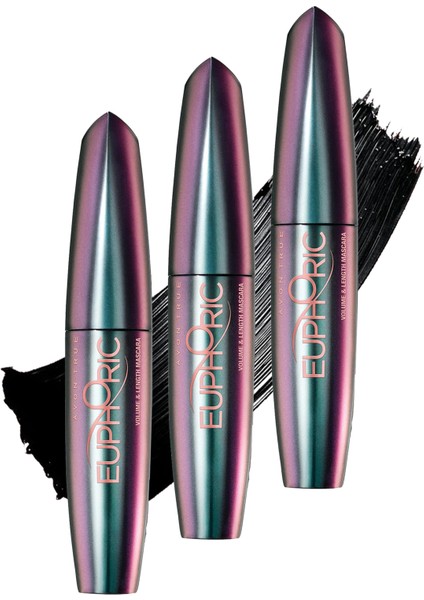 Euphoric Volume And Length Maskara 10 Ml. Blackest Black Üçlü Set