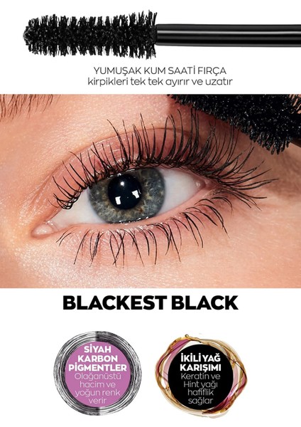 Euphoric Volume And Length Maskara 10 Ml. Blackest Black Üçlü Set modelleri