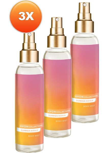 Collections Summer Mania Kadın Vücut Spreyi 100 Ml. Üçlü Set fiyatları