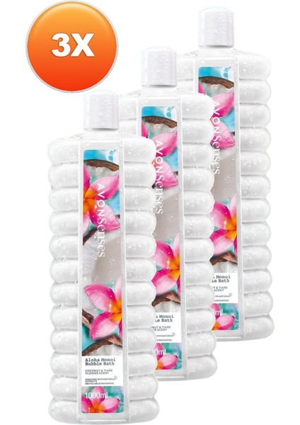 Aloha Monoi Banyo Köpüğü 1 Lt. Üçlü Set fiyatları