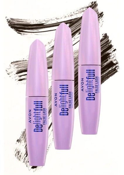 Delightful False Lash Suya Dayanıklı Maskara 10 Ml. Lava Brown Üçlü Set