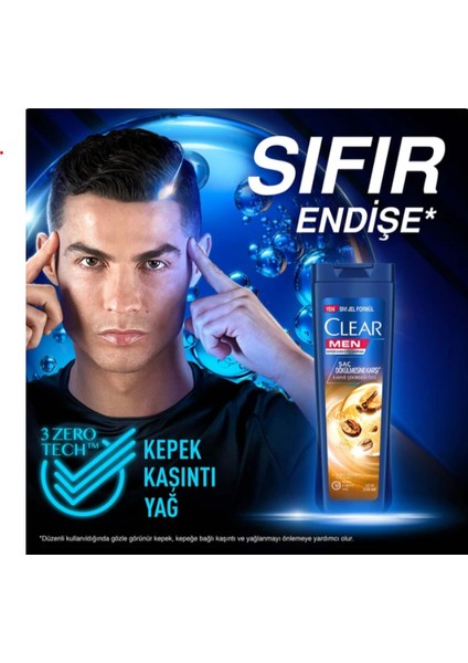 Men Kepeğe Karşı Etkili Şampuan Saç Dökülmesine Karşı Kahve Çekirdeği Özü 350 ml