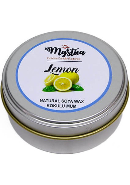 Soya Wax Mum Kokulu Tenekede Lemon