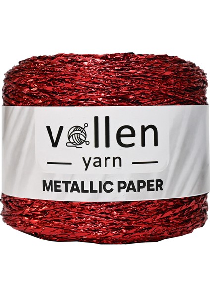 Vollen Yarn Premium Metalik Kagıt Ip,parlak Çanta İPI,250 Gr,polyester Ip,metalik Bükümlü Ip,supla