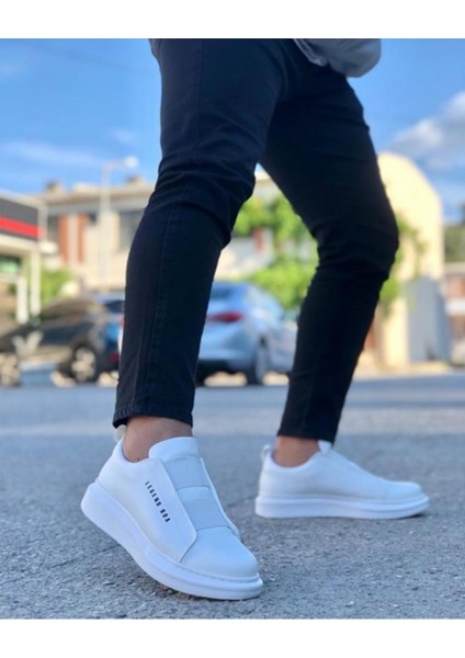 Erkek Bantlı Sneaker Lastikli Mevsimlik Günlük Ayakkabı