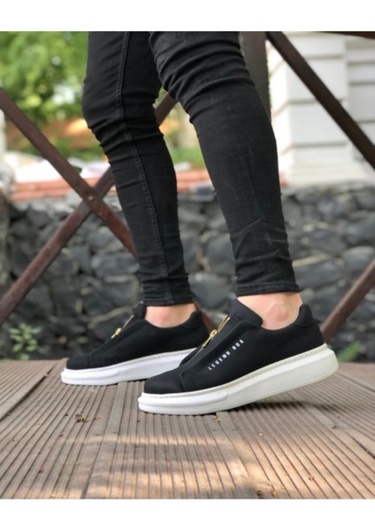 Erkek Cilt Deri Fermuarlı Sneaker Mevsimlik Günlük Ayakkabı fiyatları