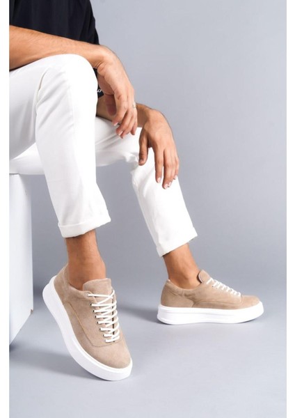 Süet Bağcıklı Erkek Spor Sneaker Taban Günlük Ayakkabı