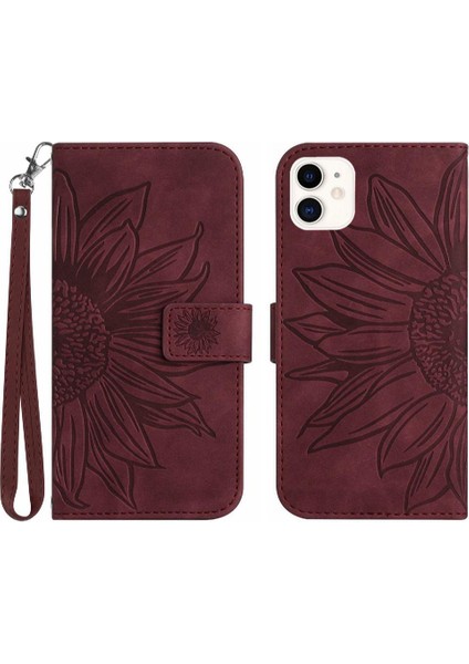 Kart Yuvaları ile iphone 11 Için Kılıf Tutucu Flip Cüzdan Telefon Kılıfı Kısa Pu (Yurt Dışından)