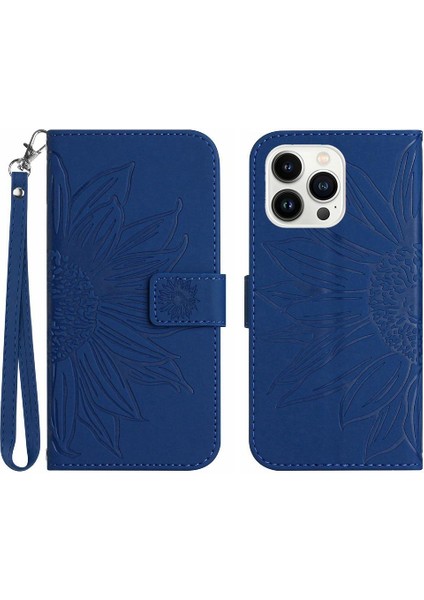 Iphone 14 Için Kılıf Pro Max Kısa Kayış Lüks Pu Deri Kart Yuvaları ile (Yurt Dışından)