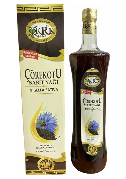 Krk Cam Şişe Çörekotu Yağı 1 Lt