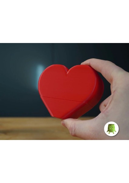 Orta Parmak Sürprizli Kalp Kutu Süsü modelleri