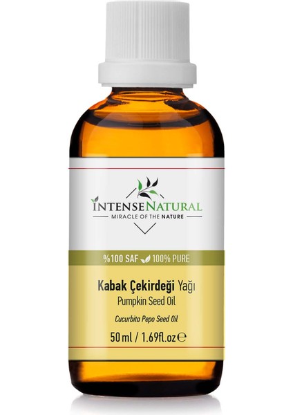 Intense Natural Kabak Çekirdeği Yağı Soğuk Sıkım 50 ml Pumpkin Seed Carrier Oil