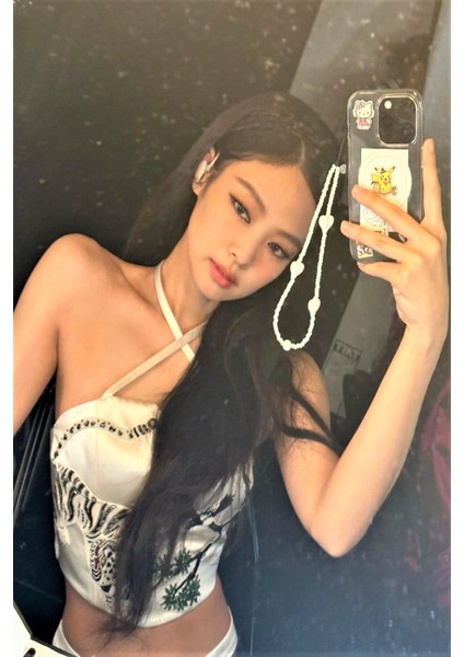 Krimo Fashion Kpop Blackpink Rose Jenny Beyaz Kalpli Telefon Charmı